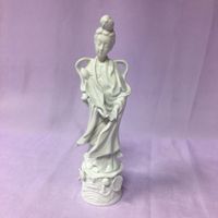 Elegante Porzellanfigur - Asiatische Gottheit, weiss,Vintage