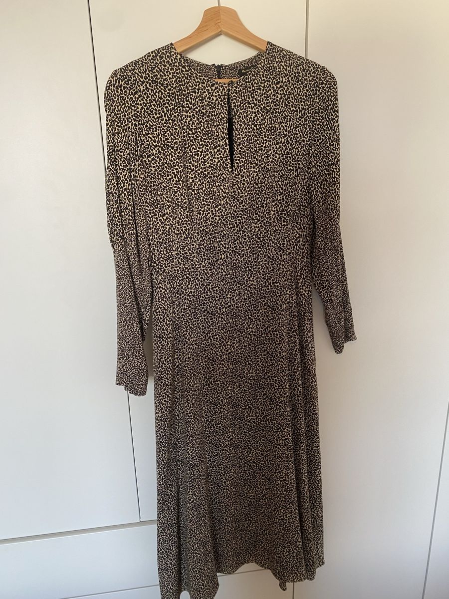 Massimo Dutti Vestiti: Massimo Dutti Leopard Print Midi Dress, Size 40. Chic! – Nuovo (secondo la descrizione) da Herrliberg venduto da non_5qdb