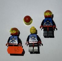 3 Stück Lego Figuren Astronaut Space rot/schwarz, 80er Jahre