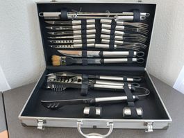 Grillbesteck Koffer Set Edelstahl 20 Teile - neu ungebraucht