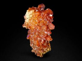Vanadinit 4 cm - TOP Glanz - Rückseite Kontaktstelle - Miner