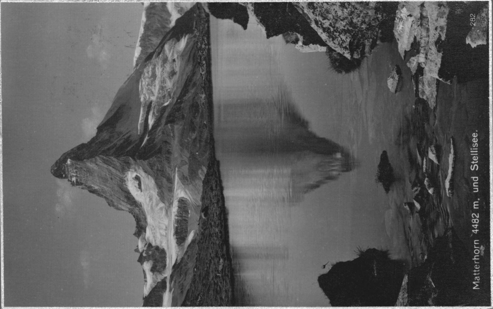 Cartoline postali: Alte Ansichtskarte Matterhorn mit Stellisee – Usato da Oberkirch LU venduto da sa_kr