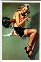 Postkarte "Pin-up".