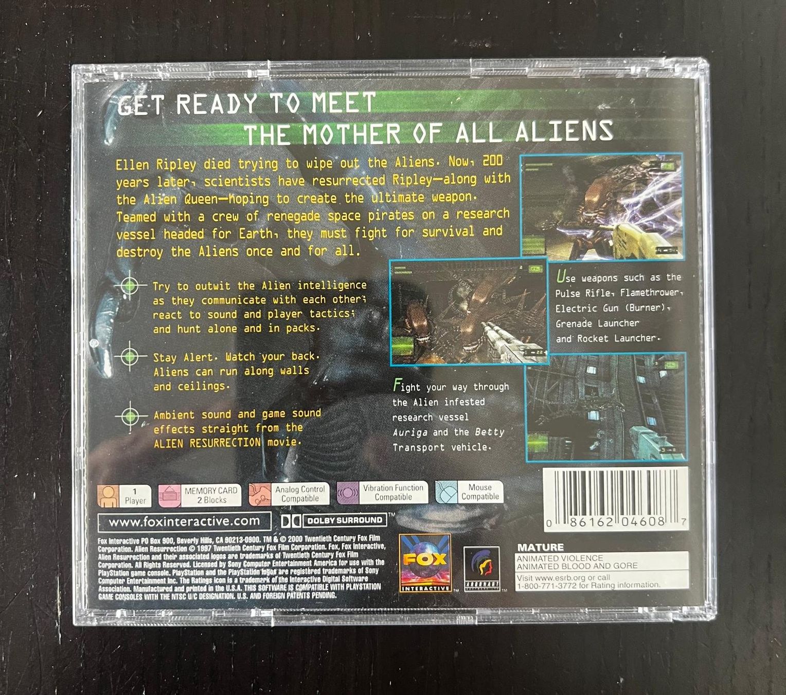 Sony Giochi: Alien Resurrection CiB Sony PlayStation 1 NTSC – Usato da Basel venduto da IndianaJones 1