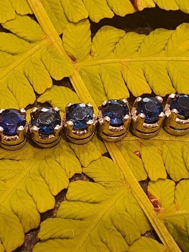 Bracelets: Tennis Bracelet 42 wunderschöne Saphir – Neuf (Voir description) à Unterägeri par Altgoldschmuck 3