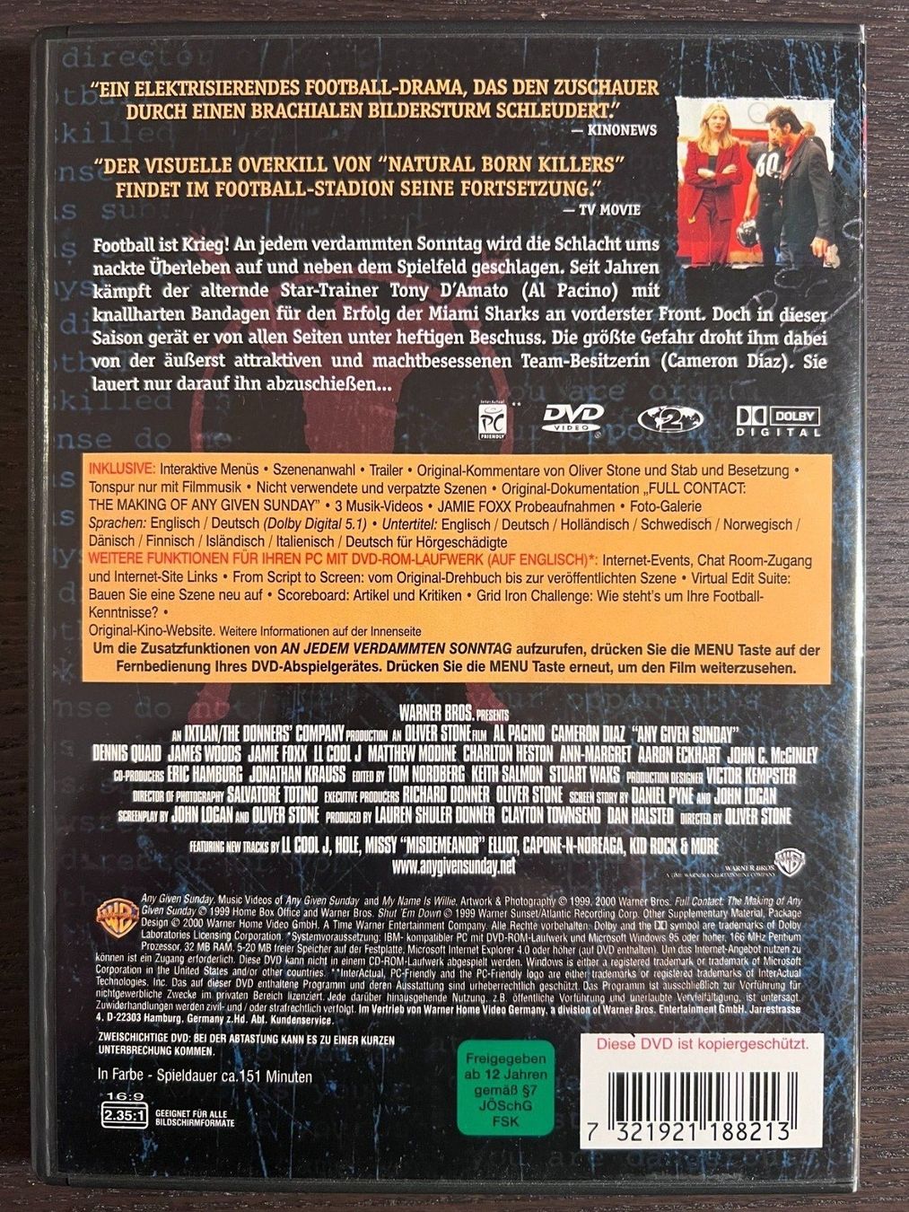 Alle DVDs: An jedem verdammten Sonntag – Gebraucht aus Zürich von FilmFreunde 1