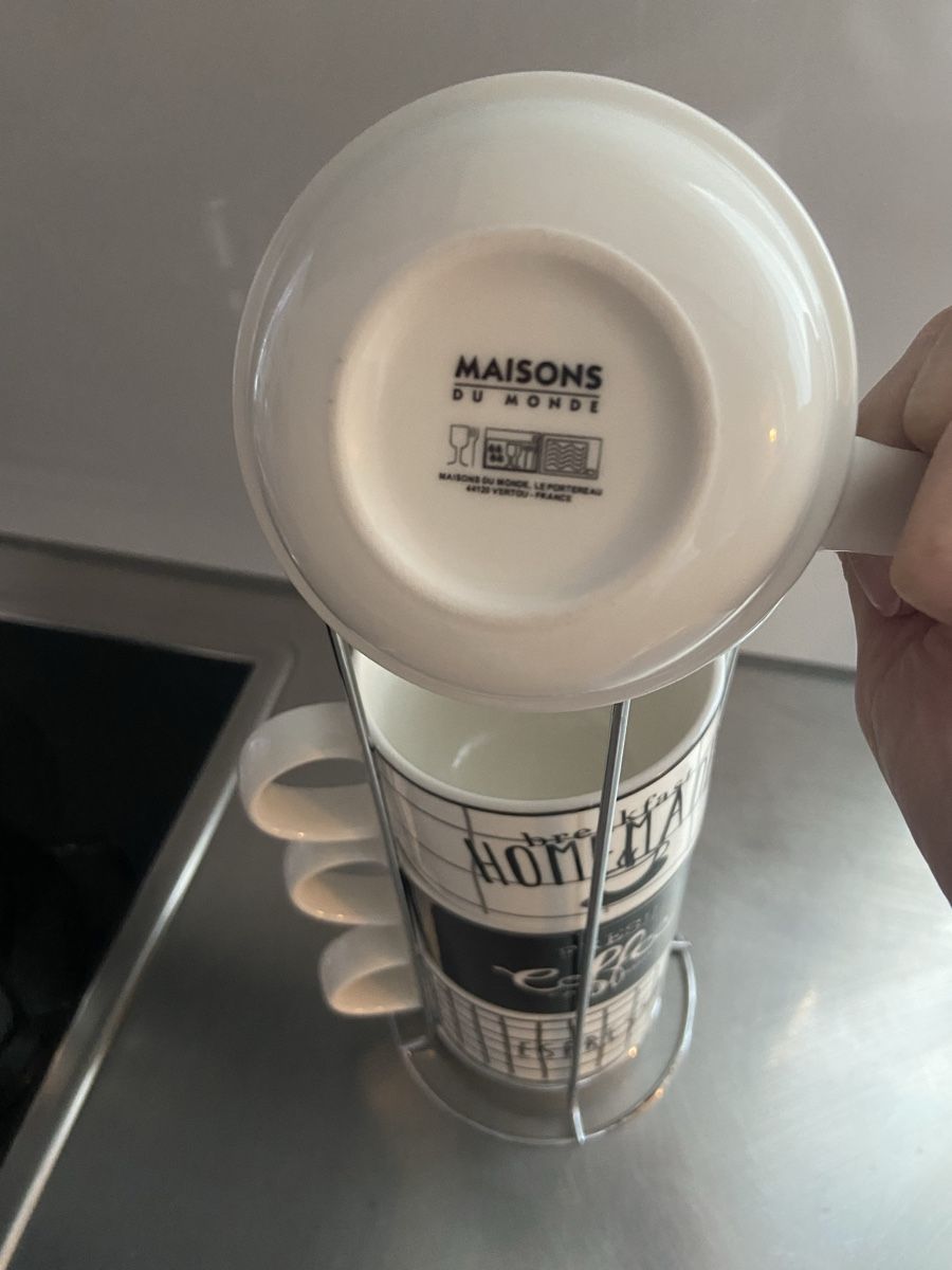 Maisons du monde Tazze: 4er Kaffeetassen-Set mit Ständer – Nuovo (secondo la descrizione) da Zürich venduto da Honeymoon_ 1
