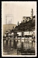 AK Morcote /Lago di Lugano, Ansicht der Ortschaft am Ufer