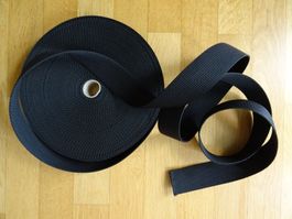 Nähzubehör: Gurtband für Taschen, schwarz 4 cm