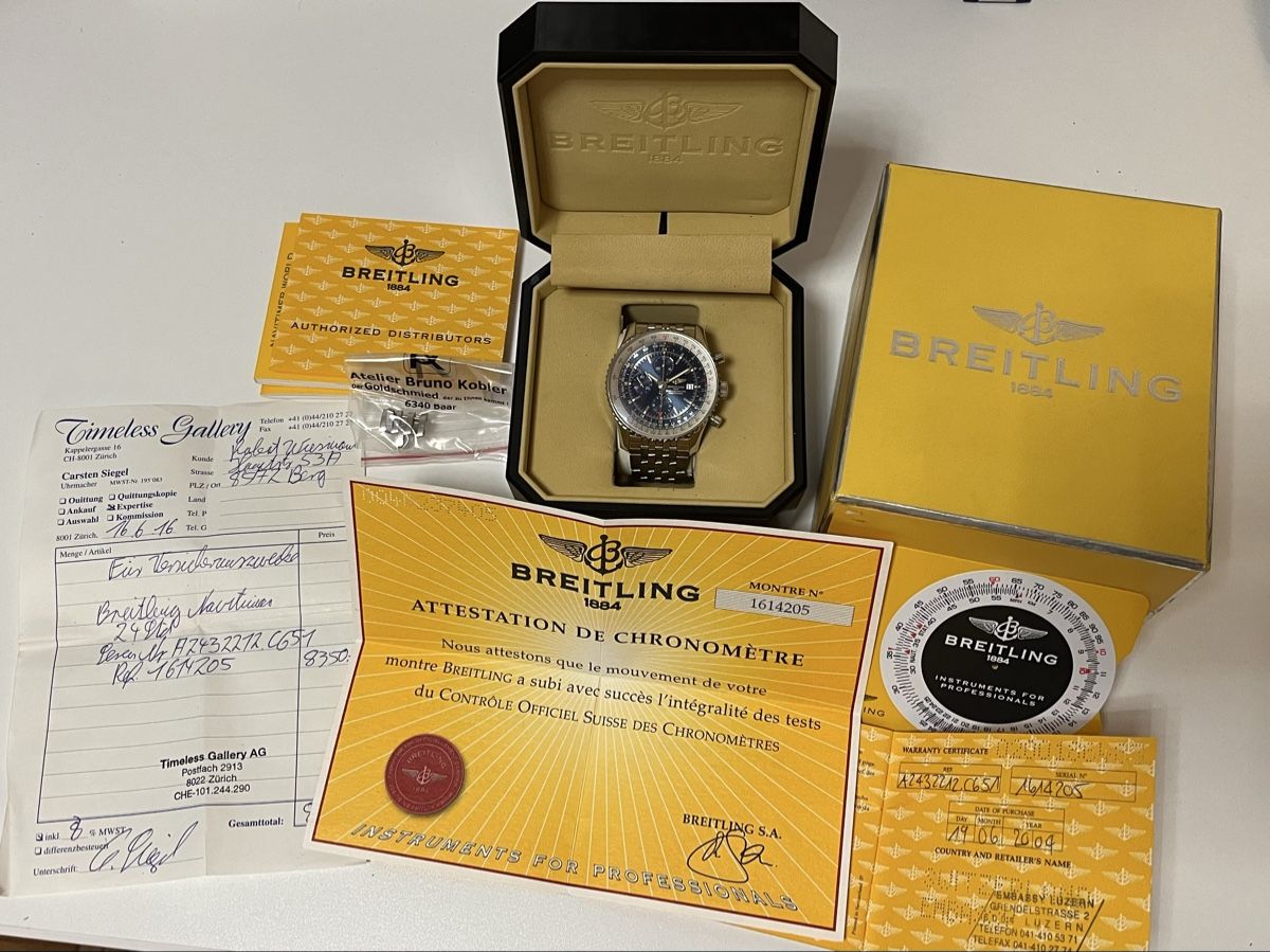 Breitling Orologi: Breitling Navitimer GMT 46, Full Set – Usato da St. Gallen venduto da DonBaron 1