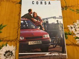 Opel Corsa Verkaufsprospekt 20 Seiten September 1990