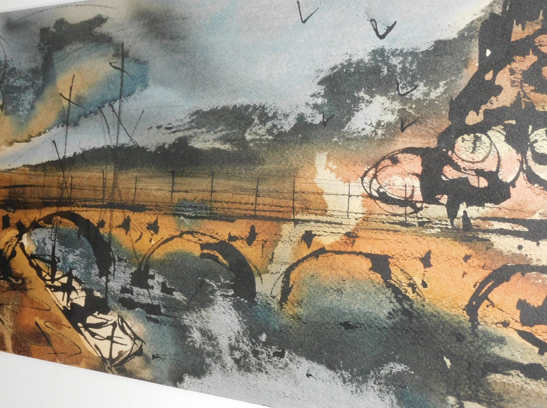 Dipinti: Kunst Gemälde abstraktes grosses Bild   80 x 51 cm – Usato da Sursee venduto da 76 3