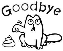 🚽 Lustiger Toiletten-Aufkleber: "Goodbye" 🐱💫