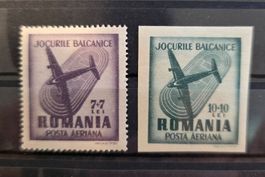 Rumänien 1937 Balkan-Spiele Flugpost inkl. Ungezähnt 2 Stk.