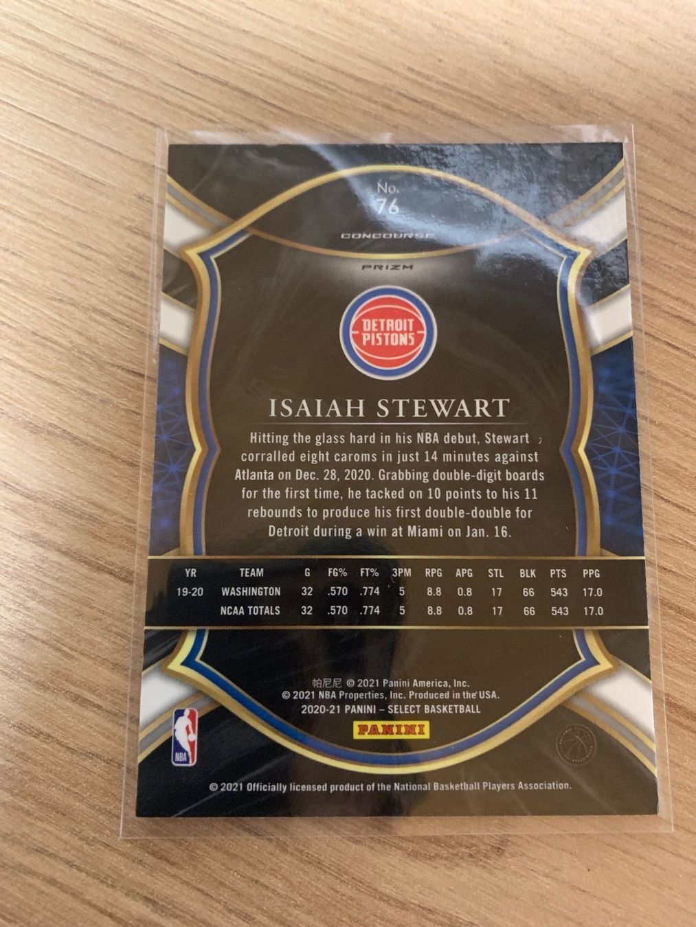 Karten: NBA Select Isaiah Stewart FLASH PRIZM RC – Gebraucht aus Netstal von Clutch79Cardz 1