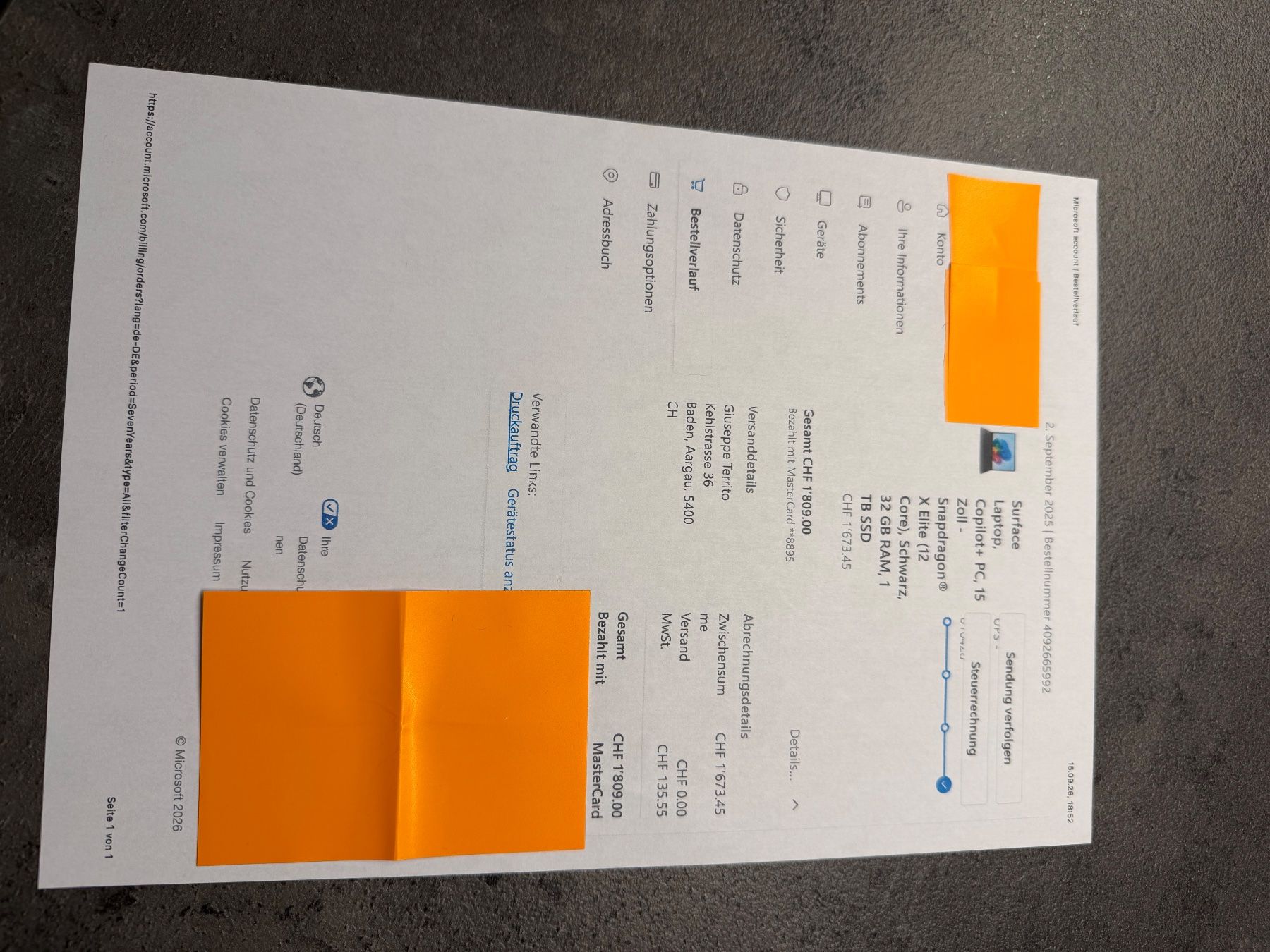 Microsoft Notebook: Surface Laptop Copilot +PC 15 Zoll – Usato da Baden venduto da Giustin 4