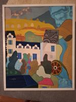 Tempagraphie «Schloss mit Mühle von Jacqueline Hauser-Heany