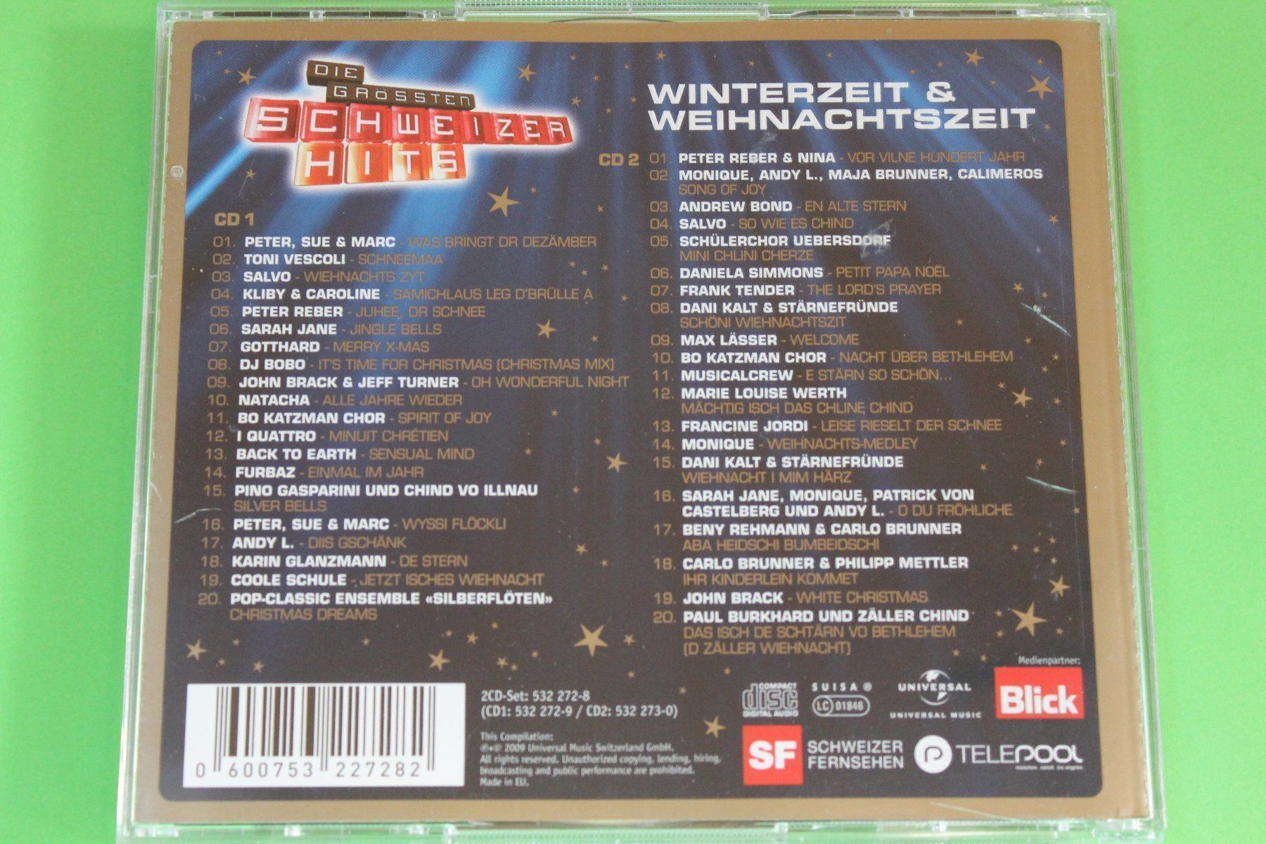 CD: Die grössten Schweizer Hits: Winterzeit & Weihnachtszeit 2CD – Usato da Tübach venduto da JamesStone 2