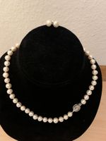 Perlenkette Kette Süsswasser Perlen mit Ohrstecker