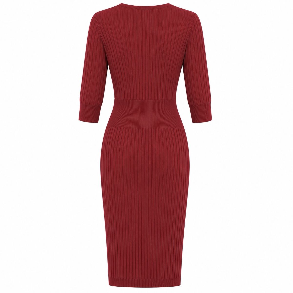 Robes: Rotes Strickkleid mit Bindegürtel Grösse S  – Neuf (Voir description) à Aarberg par LovelyThings_ 1