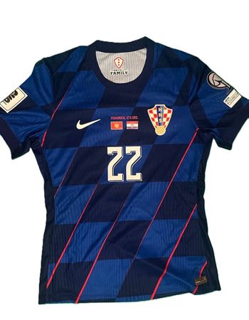 Match-Issued Trikot Kroatien - Montenegro mit Zertifikat