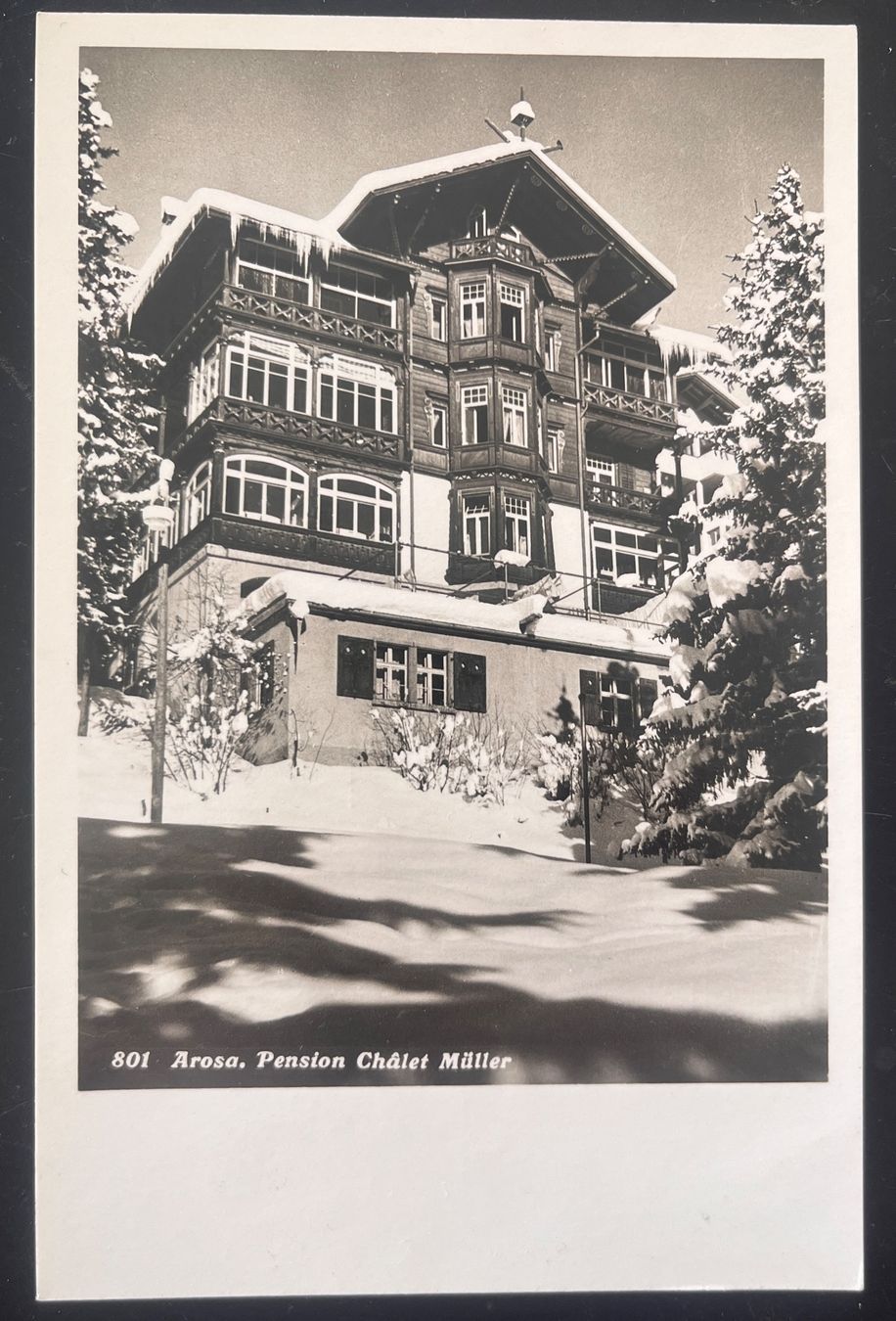 Cartoline postali: AK Arosa, Pension Châlet Müller – Usato da Biberist venduto da Edelfloh