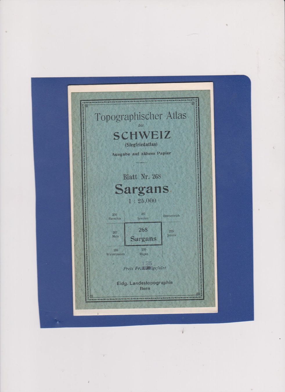 Cartine & Atlanti: Carte Siegfried Suisse Blatt 268 Sargans – Usato da Bex venduto da Canouille