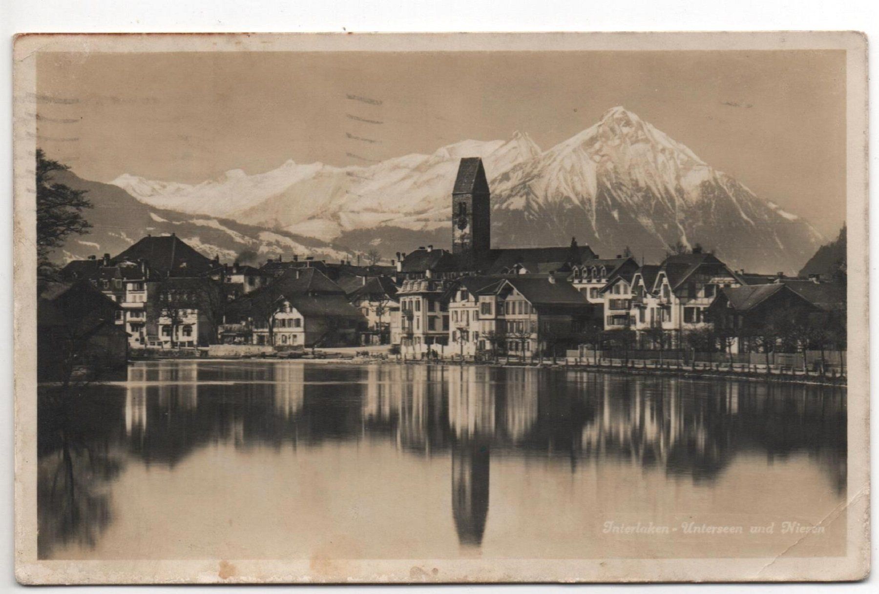 Cartes postales: INTERLAKEN Unterseen und Niesen – D'occasion à Jona par philajona