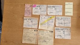 10 alte SBB- Frachtdokumente