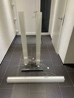 3er-Design-Leuchtenset in Weissglas