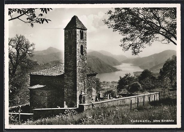 Cartoline postali: AK Cademario, Altes Kirchlein, 1947 – Usato da Berlin venduto da bartko-reher