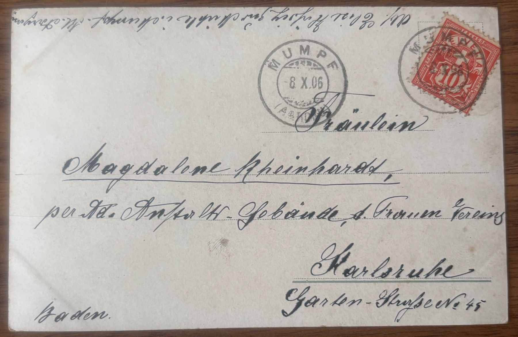 Cartes postales: Alte Ansichtskarte Mumpf Hotel Sonne Bachtal mit Stempel ... – D'occasion à Frick par Rukki 1