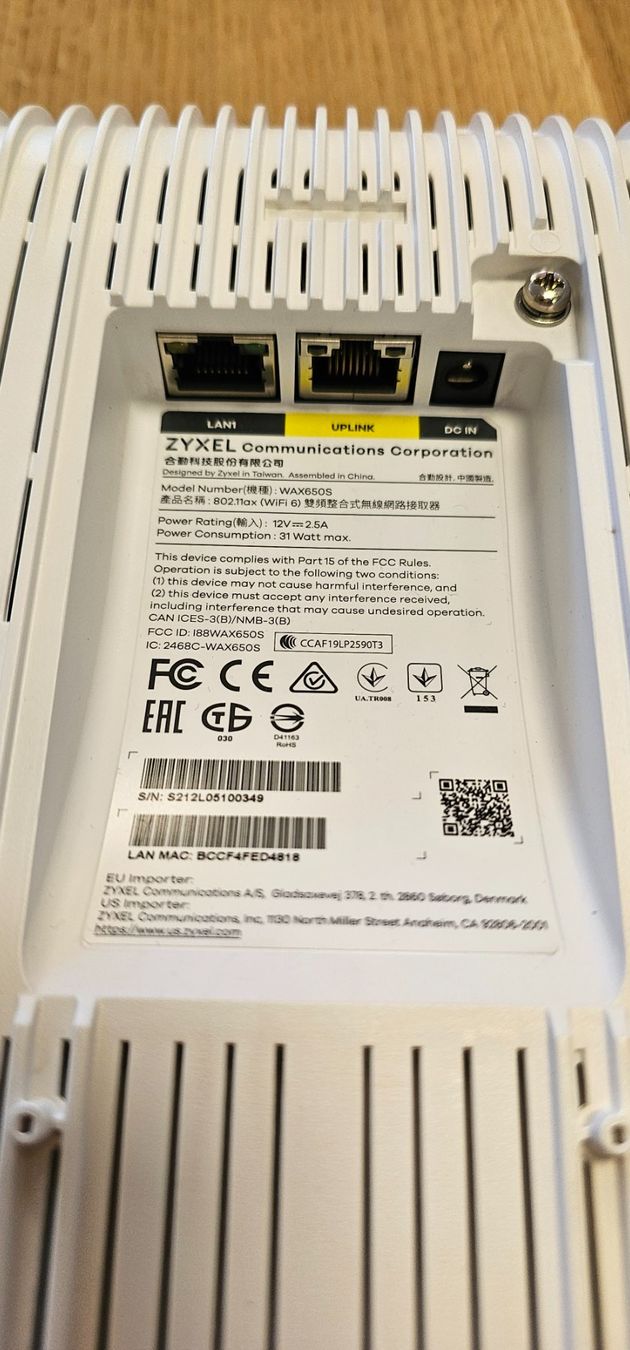 Zyxel WiFi: ZYXEL WAX650S Acess Point – Usato da Küttigen venduto da FuturePlanet 2