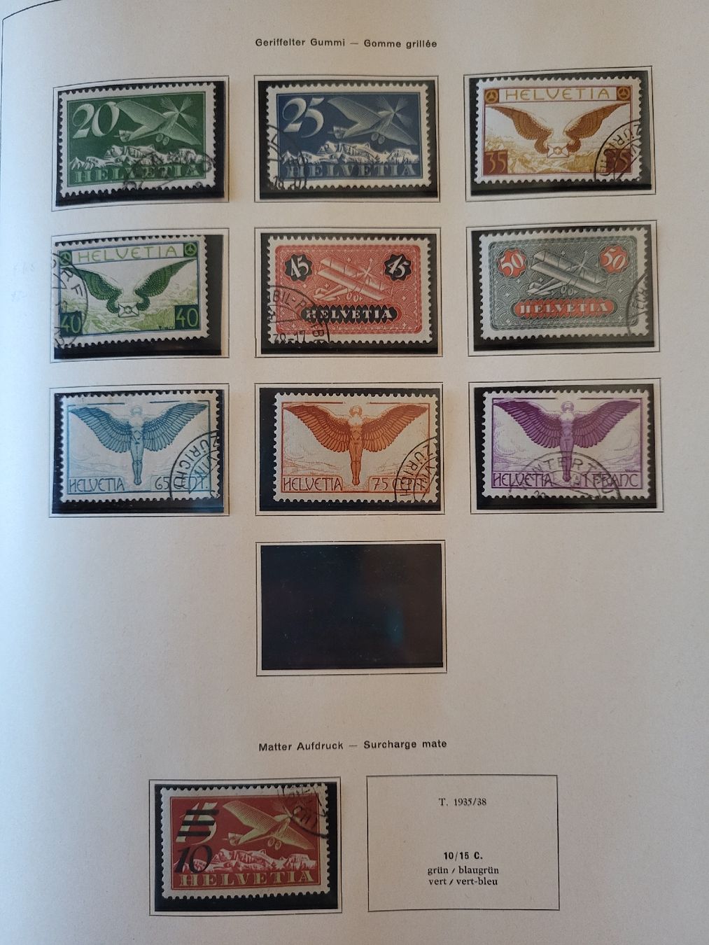 Alle Briefmarken: Flugpost Lot ab F3 – Gebraucht aus stäfa von brandy66 2
