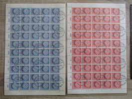 CH n° 349 - 350 feuille oblitérés