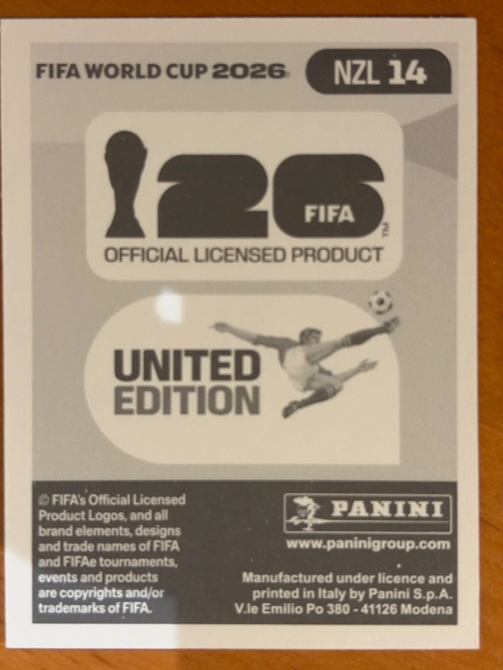Panini Carte collezionabili: Panini NZL14 – Nuovo (secondo la descrizione) da Susten venduto da Rechnun 1
