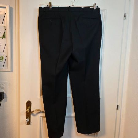 Hagman Herren Stoffhose Kurzgrösse Schwarz Schurwolle (5)