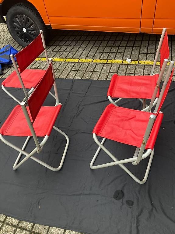 Sedie: 4 Vintage Campingstühle "FRASO" – Usato da Kriens venduto da Gartenfee03 1