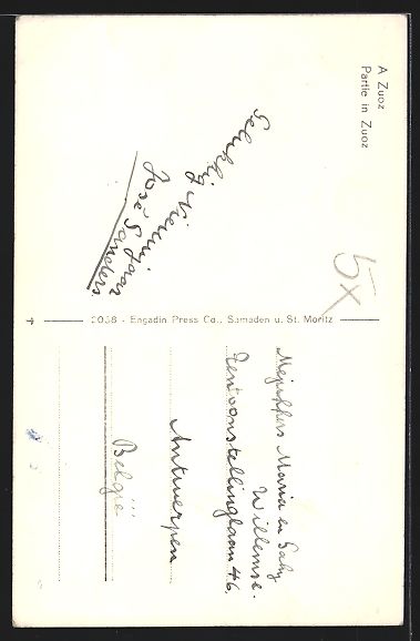Cartoline postali: AK Zuoz, Strassenpartie mit Torbögen – Usato da Berlin venduto da bartko-reher 1