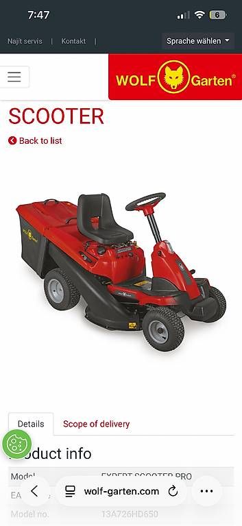 Traktoren: TRATTORINO WOLF GARTEN SCOOTER PRO – Gebraucht aus Genestrerio von Danishefsky 3