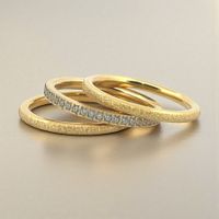 Ring-Set aus 3 Ringen – Edelstahl –Grösse 56