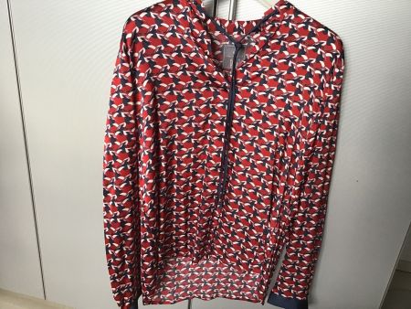 LIEBLINGSSTÜCK LOVE BLUSE WEINROT/BLAU/WEISSES MUSTER Gr. 34