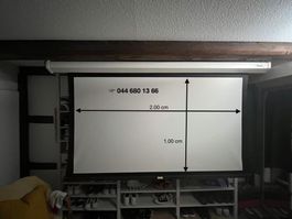 Grosse Motor Leinwand mit Fernbedienung von Da-Lite 200cm