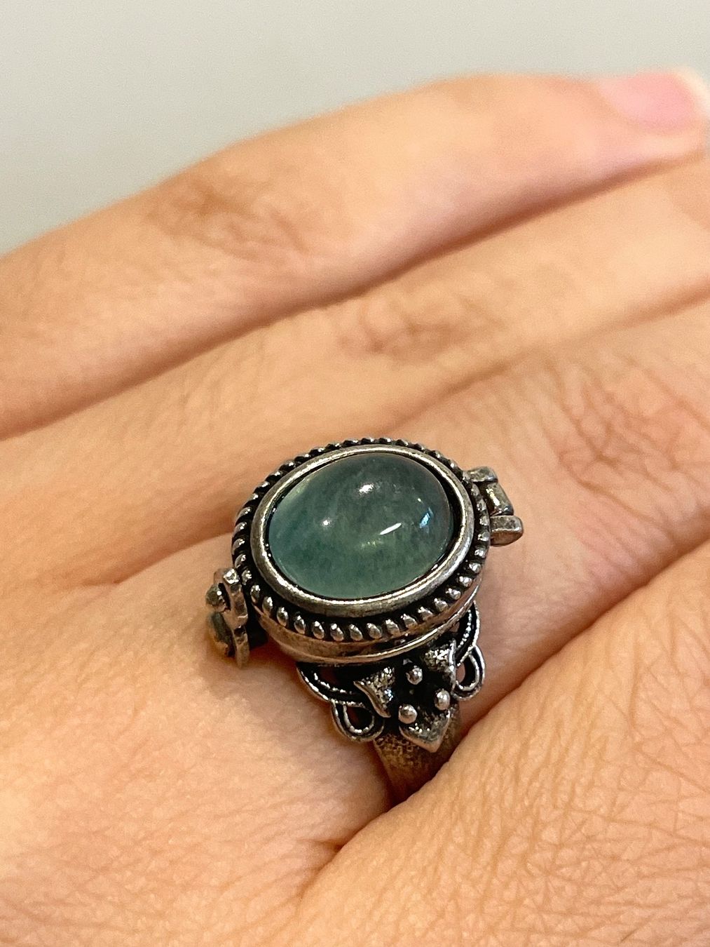 Ringe: Echtem grünem Fluorit Vintage-Ring – Neu und originalverpackt aus Schiers von sisikristall 1