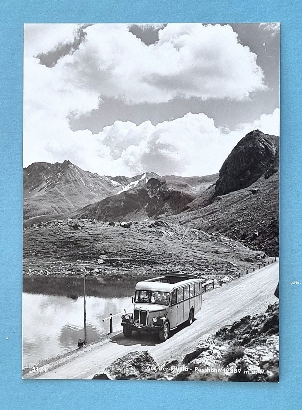 Cartoline postali: Flüela Pass - Postauto FBW Diesel - 1951 – Usato da Rothrist venduto da RROENK