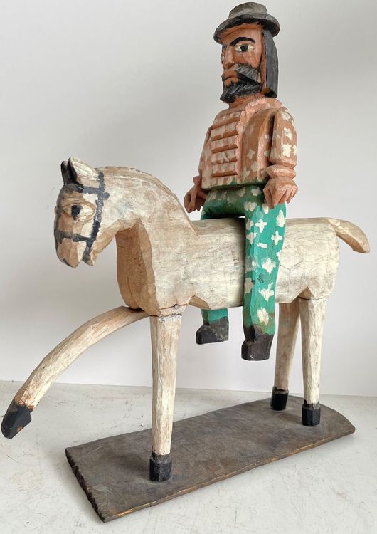 Art-Brut Holz Reiter Skulptur (Gebraucht) in Root für CHF 30 – mit ...
