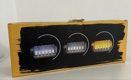 12er Set LED-Kerzen mit Ladestation & Kerzenhaltern