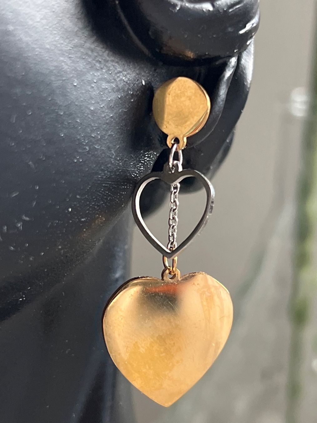 Orecchini pendenti & Orecchini a lobo: Herz Ohrringe Steel – Nuovo (secondo la descrizione) da Seon venduto da Sunny-Schmuck78 1