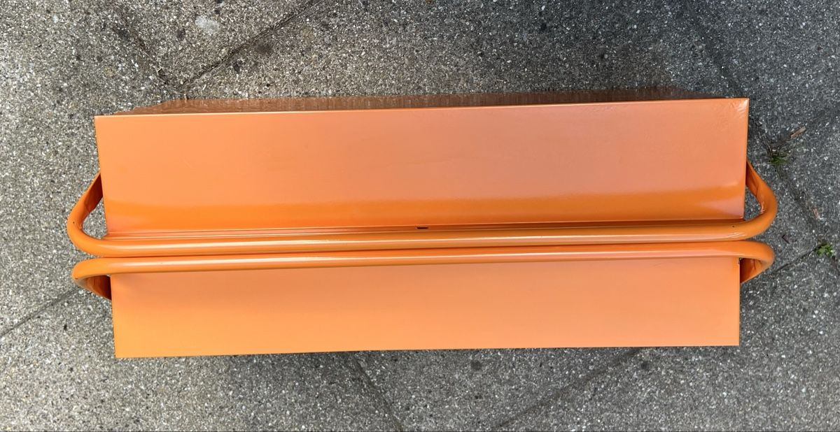 Tutti gli attrezzi: Robuste orangefarbene Werkzeugkiste klappbar, NEU – Nuovo (secondo la descrizione) da Winterthur venduto da auctiontown 1