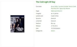 The Cold Light Of Day (Bluray)